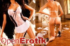 Wei&szlig;-schwarzes French Maid-Kost&uuml;m - One Size