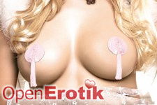 Zartrosefarbene Pasties mit Pailetten - One Size