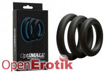 OptiMALE - 3 C-Ring Set - Thick - Black