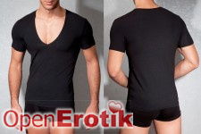 T-Shirt V-Neck - Black - L
