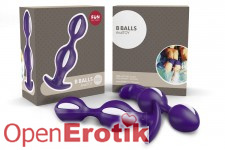 B-Balls Butt Plug - white/dark violet