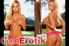 Sexy Tanga Ouvert Pink mit Hustler Logo - M/L