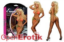 Bra and Tie Side Thong Set Orange - L/XL