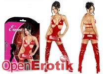 Cut Out Mini Dress and G-String Red - L/XL