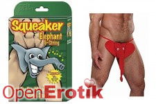 Squeaker Elephant G-String - Red