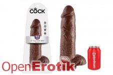 12 Inch Cock - with Balls - Brown