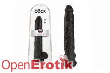 14 Inch Cock - with Balls - Black