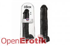 15 Inch Cock - with Balls - Black