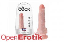 6 Inch Cock with Balls - Flesh