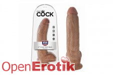 9 Inch Cock with Balls -  Tan