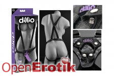 Dillio Purple - 6 Inch Strap-On Suspender Harness Set