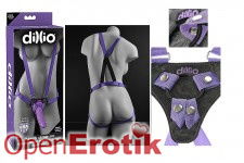 Dillio Purple - 7 Inch Strap-On Suspender Harness Set