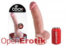 Dual Density Cock with Balls - 9 Inch - Skin