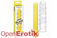 Neon Glass Vibrator - Twirl - Yellow