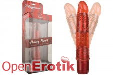Horny Hearts Vibrator - Red