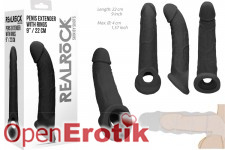 Penis Extender with Rings - 22 cm - Black