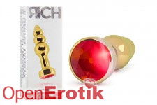 Gold Plug - 3,9 Inch - Red Sapphire