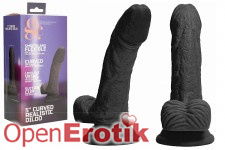 5 Inch Curved Realistic Dildo - Black