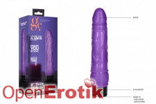 8 Inch Thin Realistic Dildo Vibe - Purple