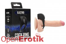Cock Ring with C-Spot E-Stim Massager - Black