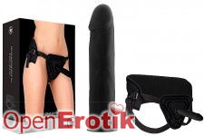 Deluxe Silicone Strap On - 8 Inch - Black