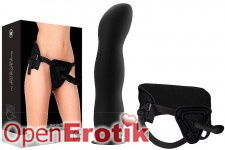 Deluxe Silicone Strap On - 8 Inch - Black