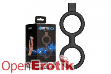 E-Stimulation Cock Ring with Ballstrap - Black