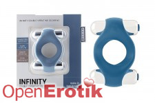 Infinity - Double Vibrating Cockring - Blue