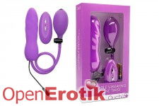 Inflatable Vibrating Silicone Twist - Purple