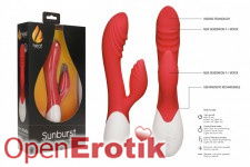 Sunburst - Rechargeable Heating G-Spot Rabbit Vibrator - Red
