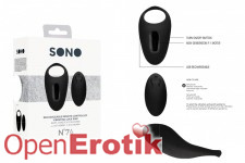 No. 74 - Rechargeable Remote Controlled Vibrating Cock Ring - Black