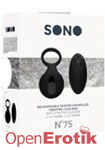 No. 75 - Rechargeable Remote Controlled Vibrating Cock Ring - Black (SONO) No. 75 - Rechargeable Remote Controlled Vibrating Cock Ring - Black (SONO)