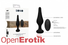 No. 77 - Rechargeable Remote Controlled Vibrating Anal Plug - Black