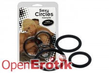 Sexy Circles Black Cockring Set